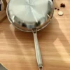2OCm Thickened Stainless Steel Frying Pan