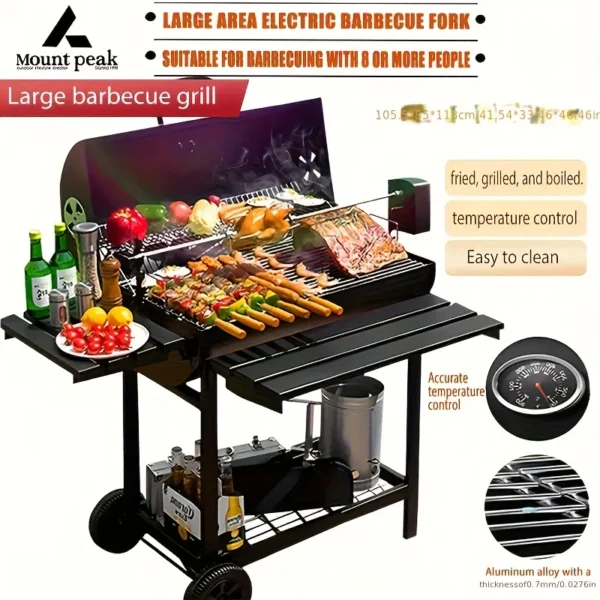 5ef019de-e799-4bd9-be37-4fbaac77251e Portable Stainless Steel Folding Charcoal Grill