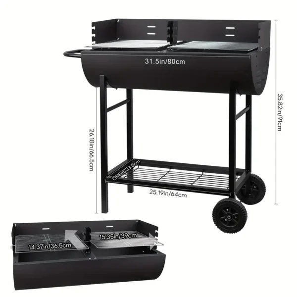 Portable Stainless Steel Charcoal Grill