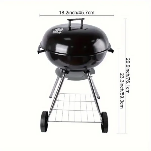 Compact Stainless Steel Charcoal Grill