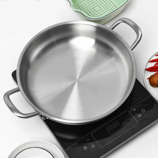 Professional Grade Stainless Steel Frying Pan