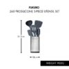 Fukuro 5Pcs Silicone Utensils Set Free Utensils Holder / Heat Resistance Kitchenware