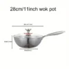 YUMIPLUS 304 Stainless Steel 3-Layer Wok