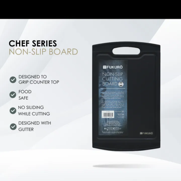 Fukuro Chef Series Non-Slip Cutting Board L / Chopping Board (35.8 x 21.8 x 1cm)