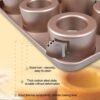 6-Cup Non-Stick Bundt Cake Pan Golden Carbon Steel Mold