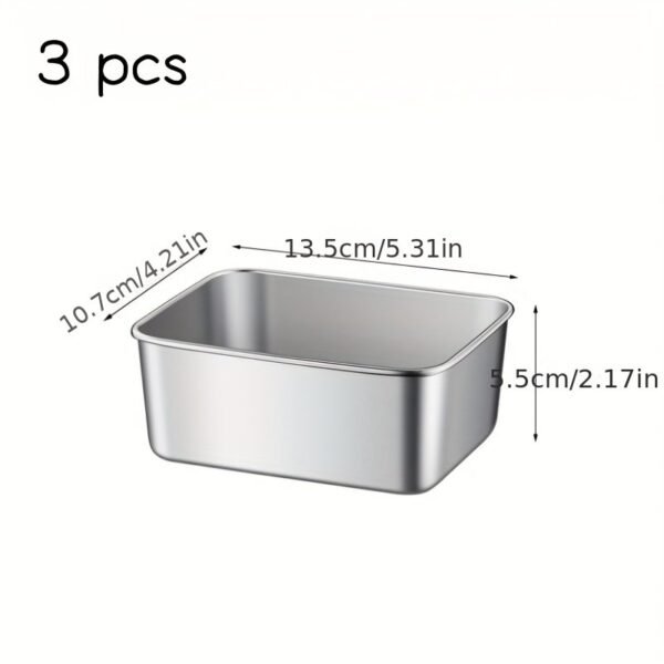 3pcs Multifunctional Rectangular Baking Molds