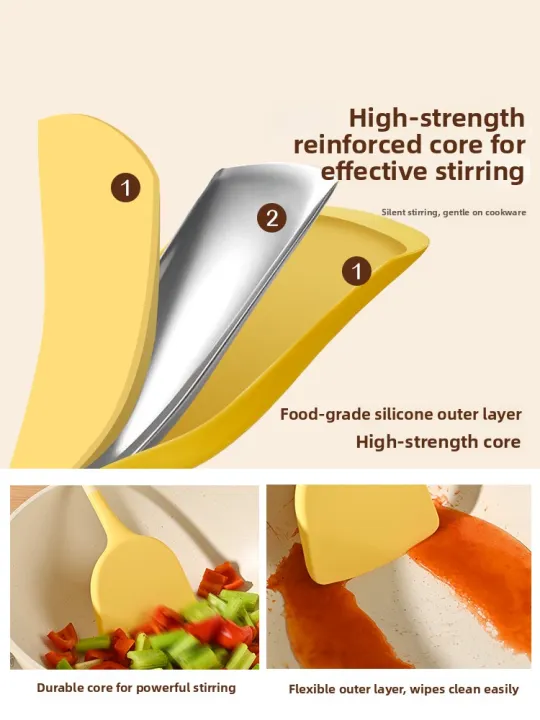 Food Grade Silicone Kitchen Utensils Set (Spatula + Soup Spoon)