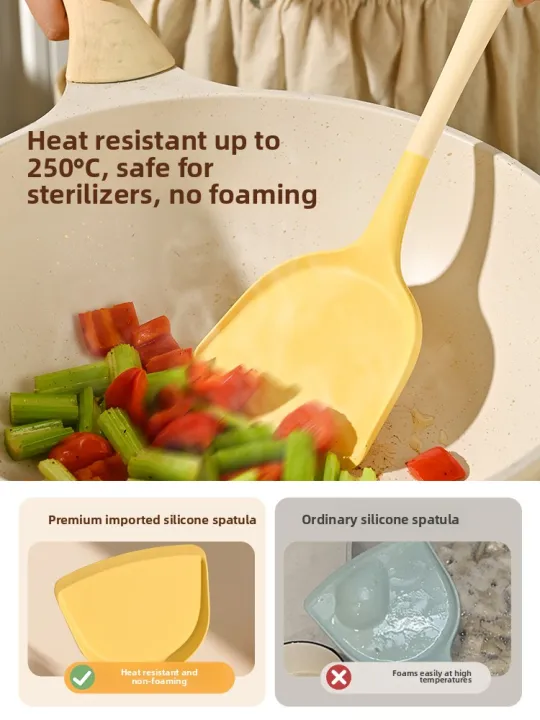 Food Grade Silicone Kitchen Utensils Set (Spatula + Soup Spoon)