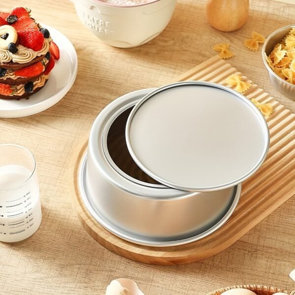 8-Inch Non-Stick Round Cake Pan with Removable Bottom