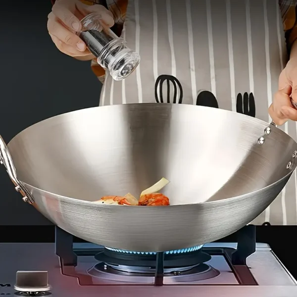 Large Stainless Steel Wok