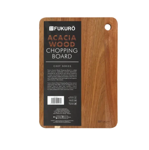 Fukuro Chef Series Acacia Wood Chopping Board (34.x 2 x 24cm)