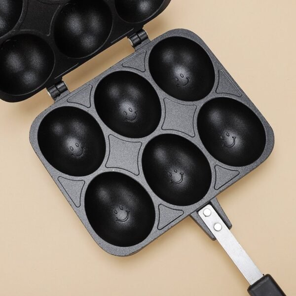 Egg Waffle Maker Pan Smiley Face Bubble Waffle Mold